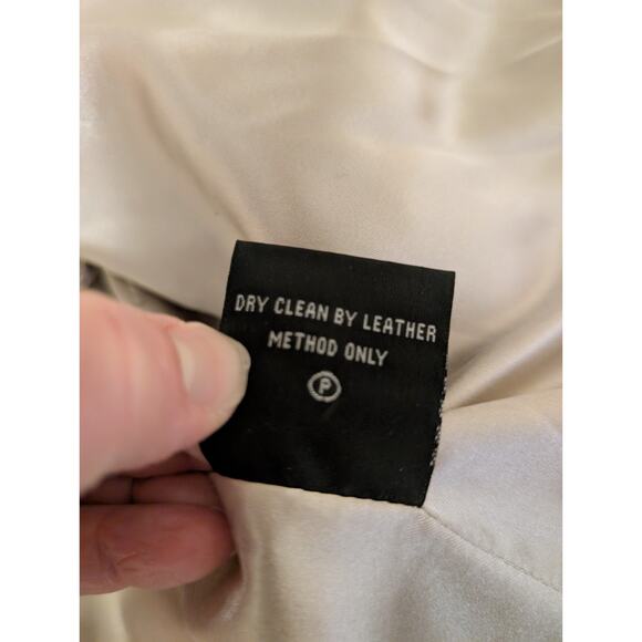 Pamela McCoy Genuine Leather Jacket Women's Plus Size 3X Beige Floral Boho Artsy - Picture 8 of 9